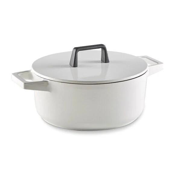 Braadpan 23cm gietijzer Baron wit Habonne - Afbeelding 2