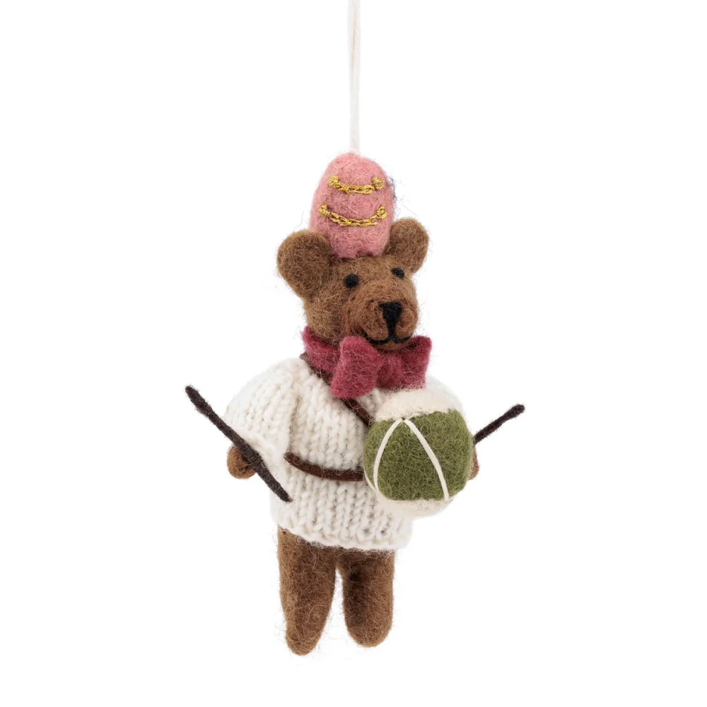 Hanger Beer met trommel Crème - Afbeelding 2