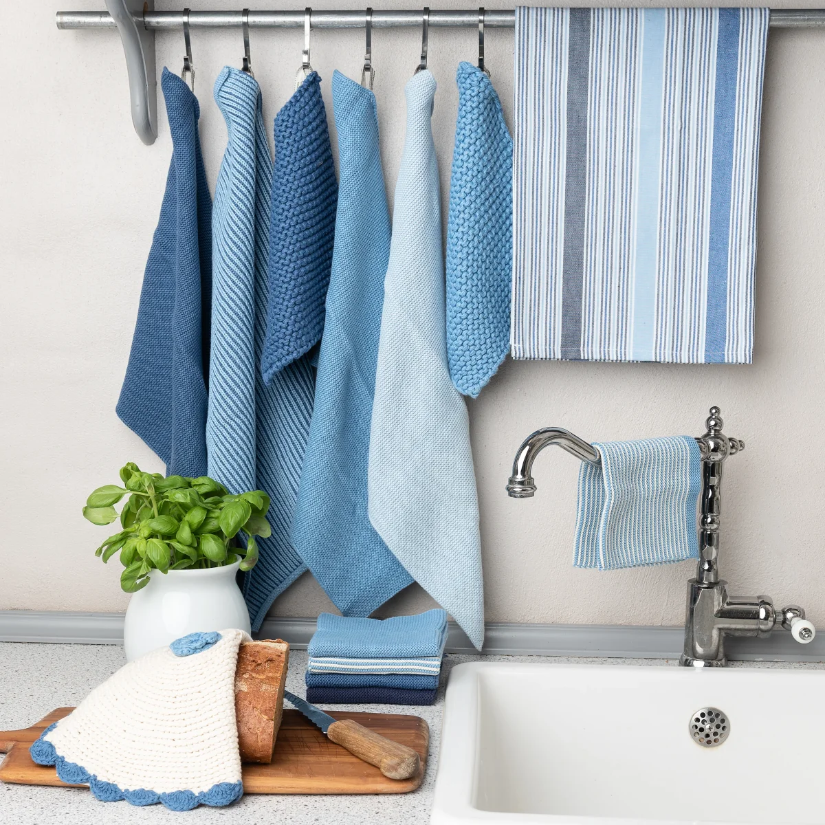 Vaatdoek 3-pack Ice Blue Combi - Afbeelding 3