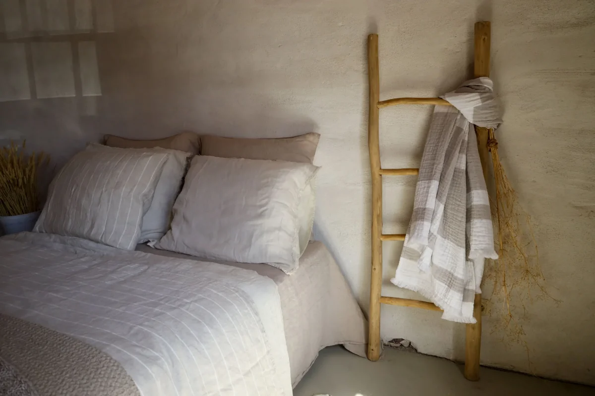 Plaid Portofino Taupe-White - Afbeelding 4