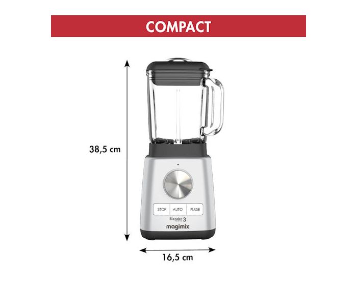Magimix power blender 3 mat chroom - Afbeelding 3