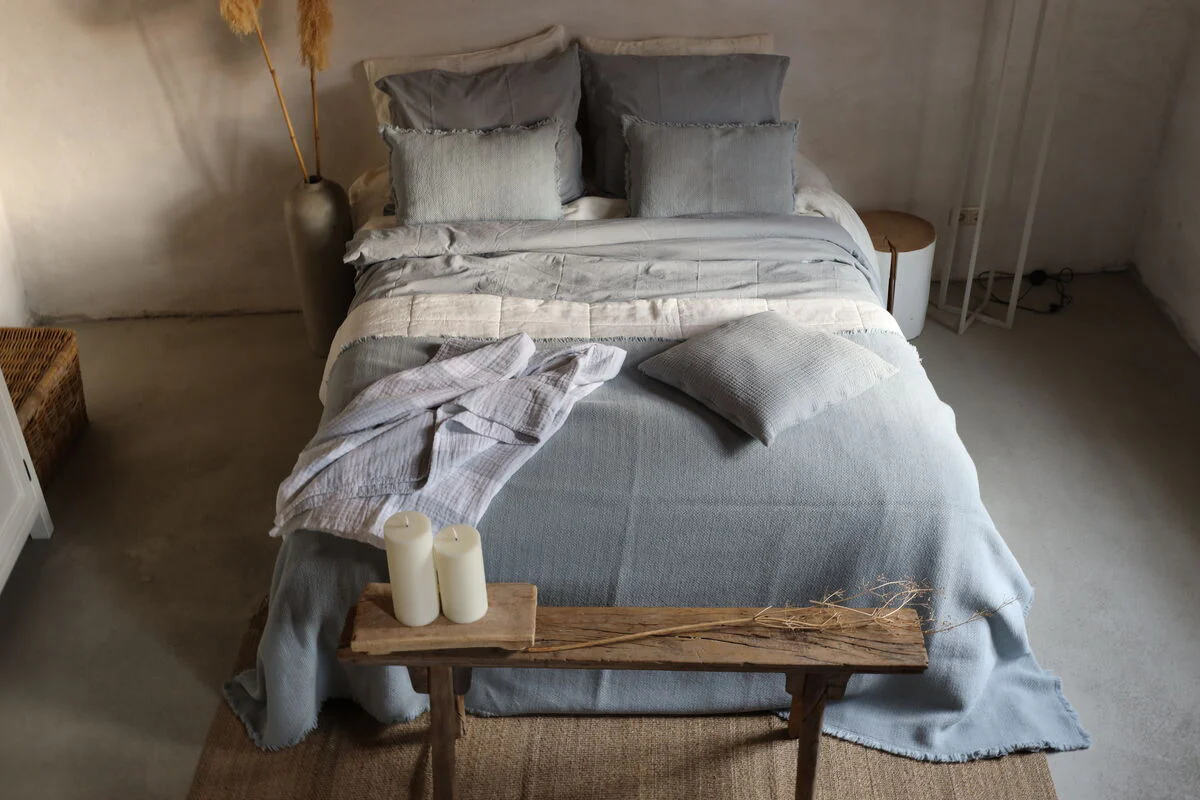 Dekbedovertrek Remy linnen Blue Grey